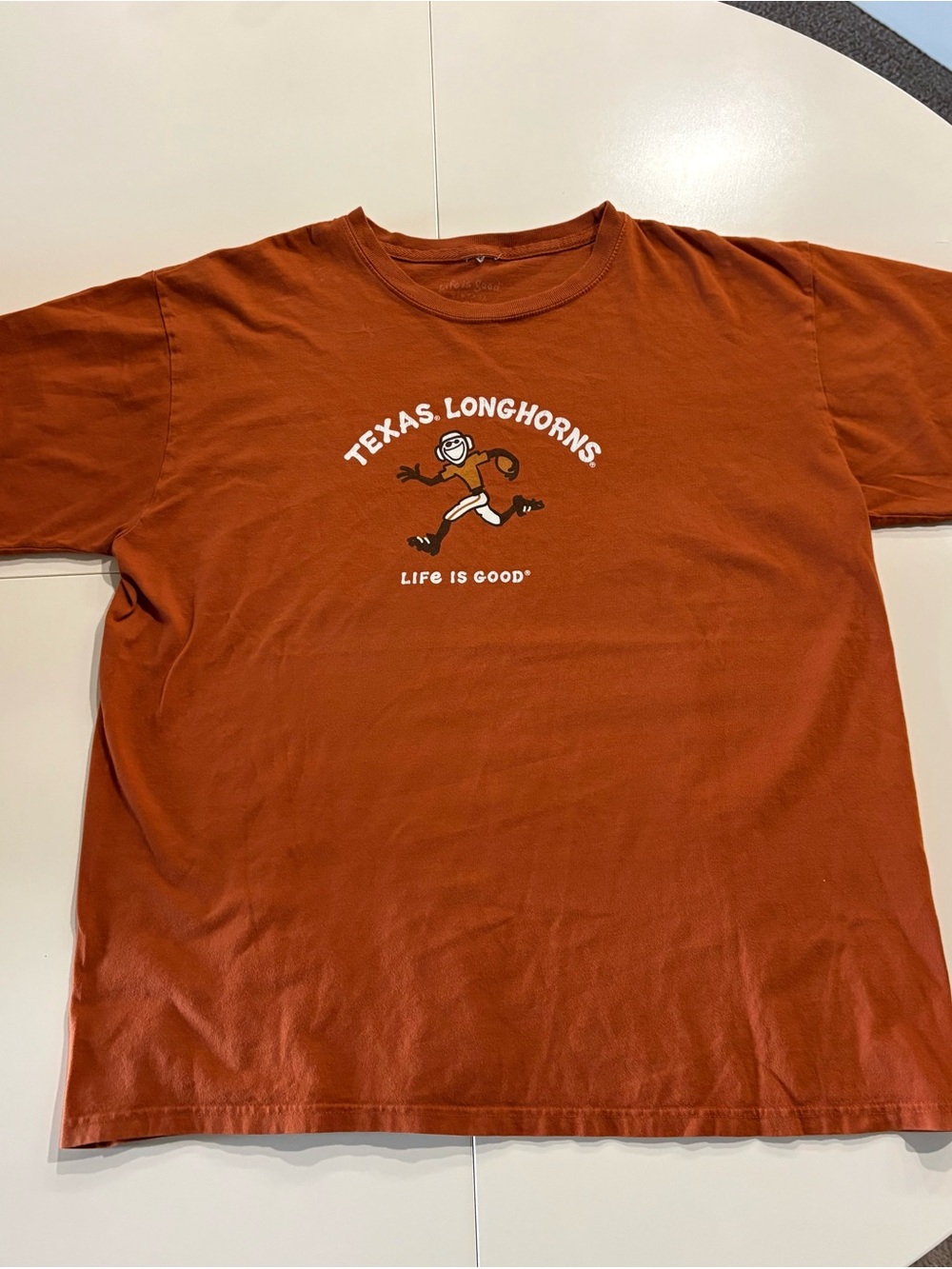 Life Is Good Texas Longhorns Orange Graphic Tee